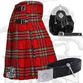 Battle Of Kilts Men’s Tartan Kilt Outfit – 5-Piece Scottish Set with Premium Accessories